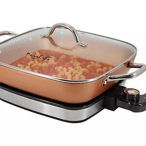 Large Electric Fry Pan with Copper Coating ( new with box)